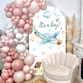 Lofaris Its A Boy Airplane Cloud Baby Shower Arch Backdrop